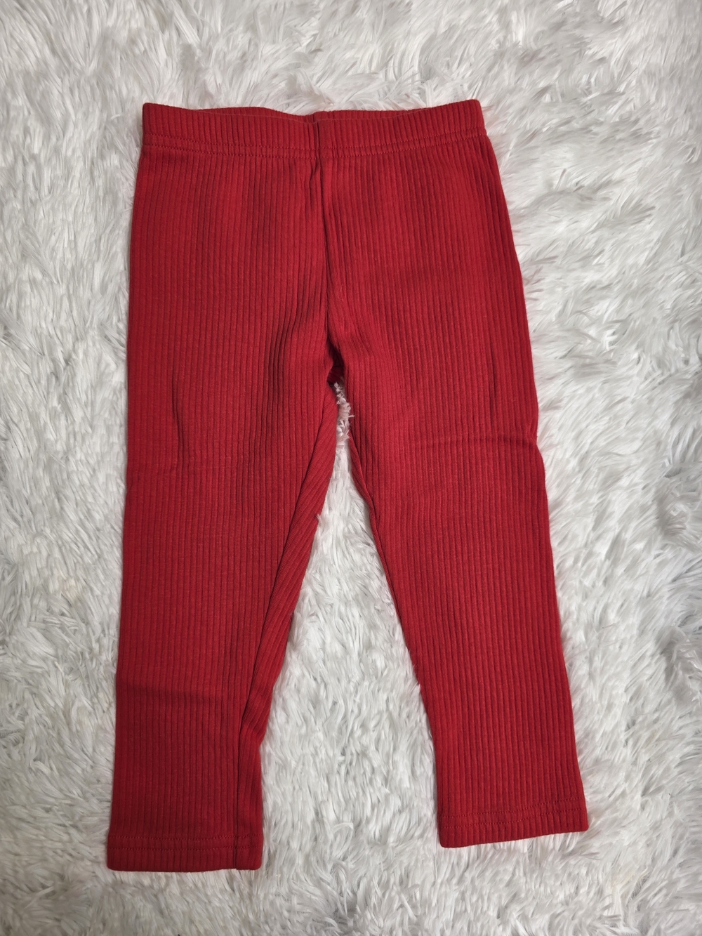 Carter's Ribbed Red Kids Leggings
